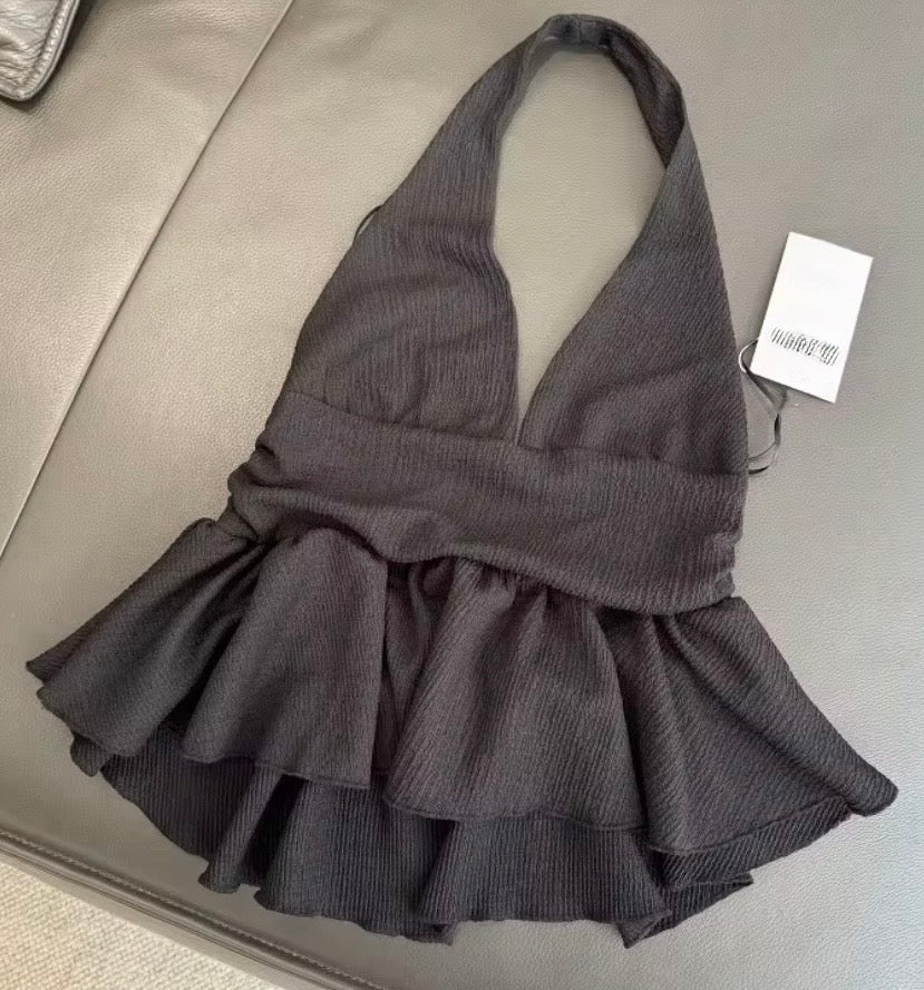 Top Halter Black