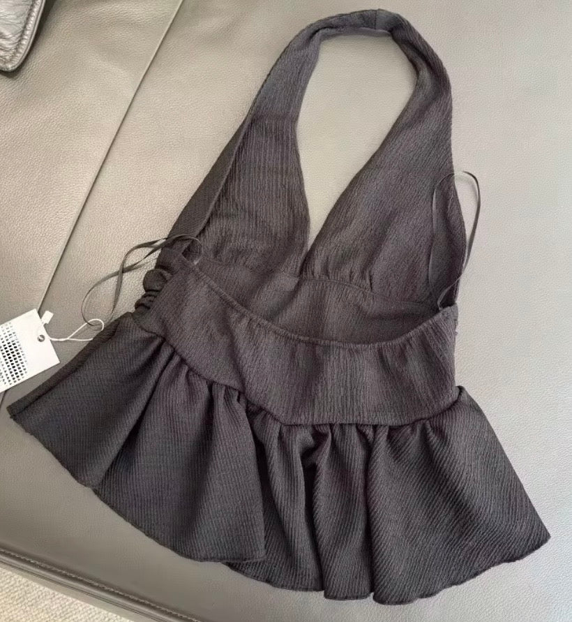 Top Halter Black