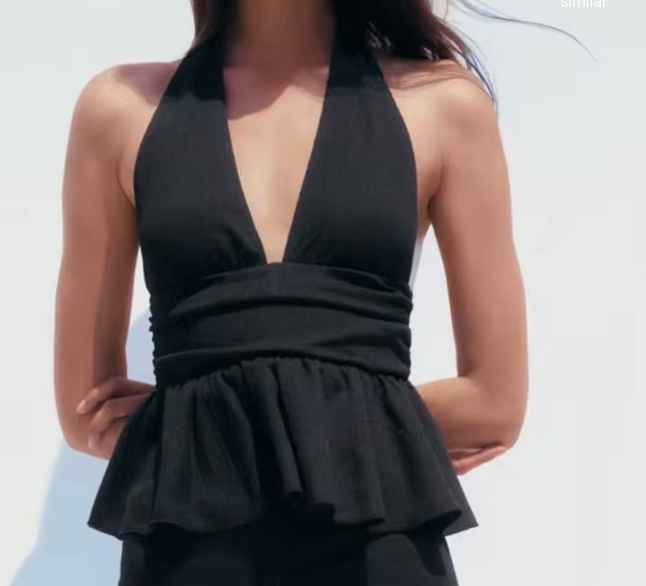Top Halter Black